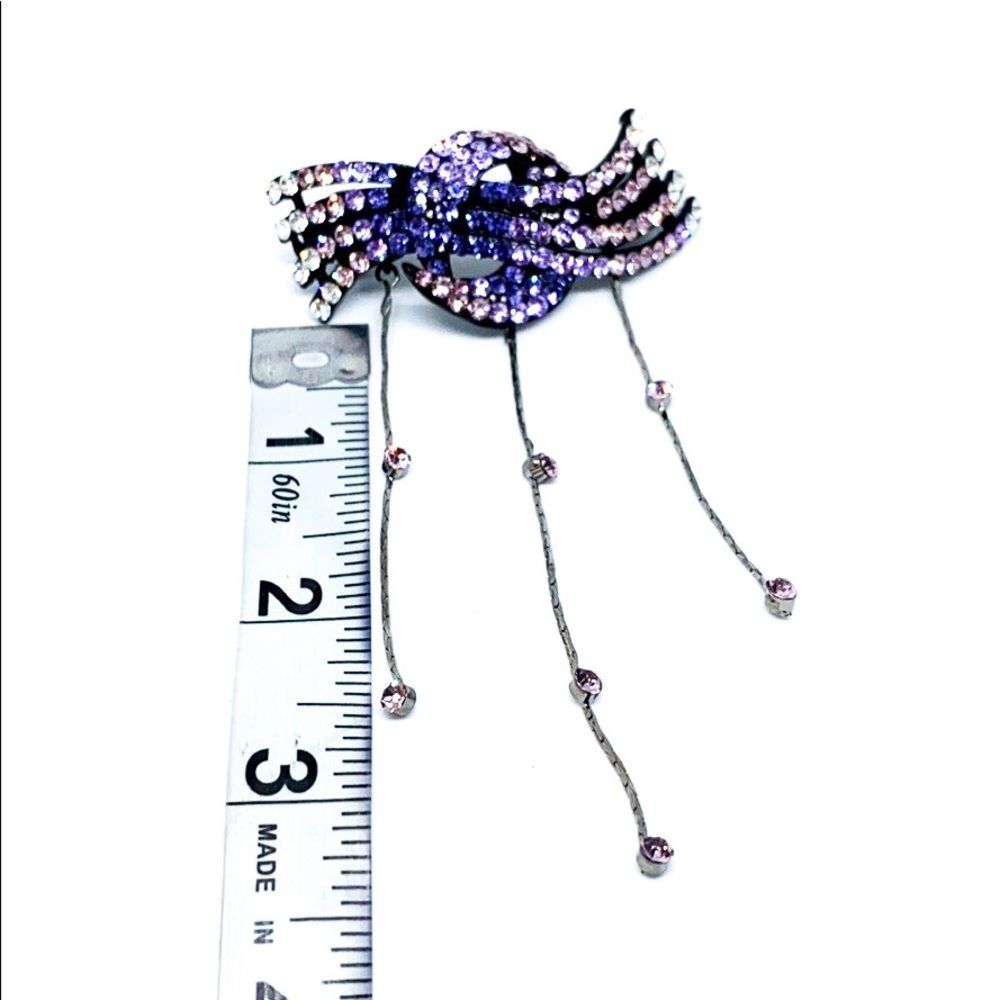 Lavender Rhinestone Hair Clip - Picture 7 of 7